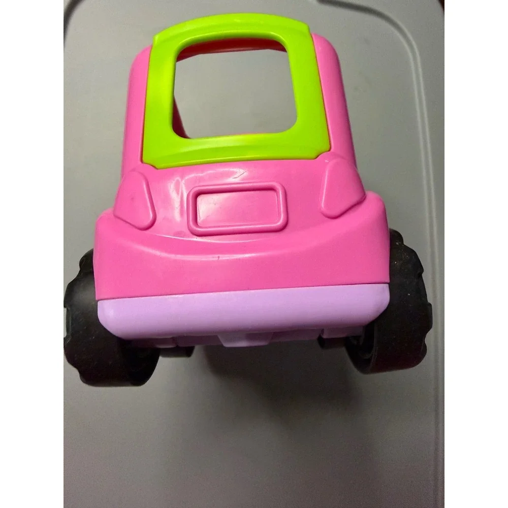 Fisher Price Little People Pink SUV Car Vehicle Purple Green Wheels 2013 Mattel